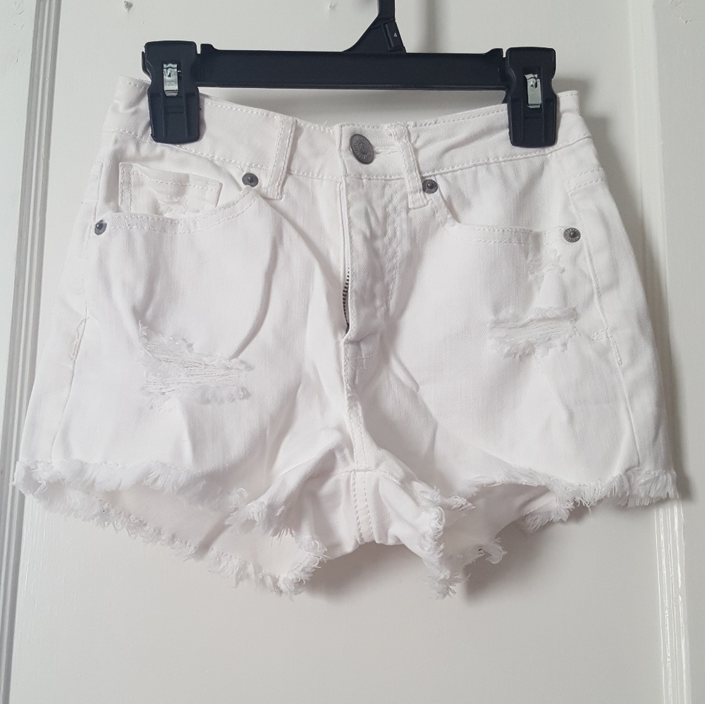 Aeropostale High Rise White Shorts